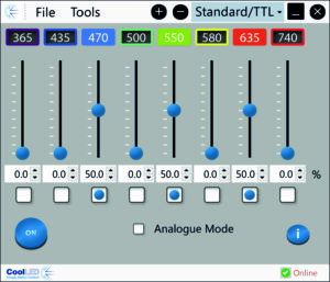 CoolLED pE-800 LightBridge User Interface